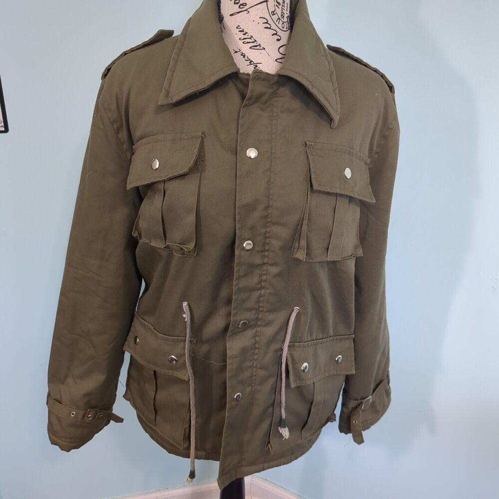 Vintage German Military Jacket Olive Green Men's Size 46